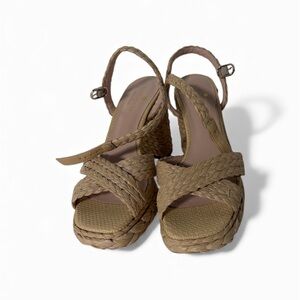 Kate Spade Tan Espadrille Wedges